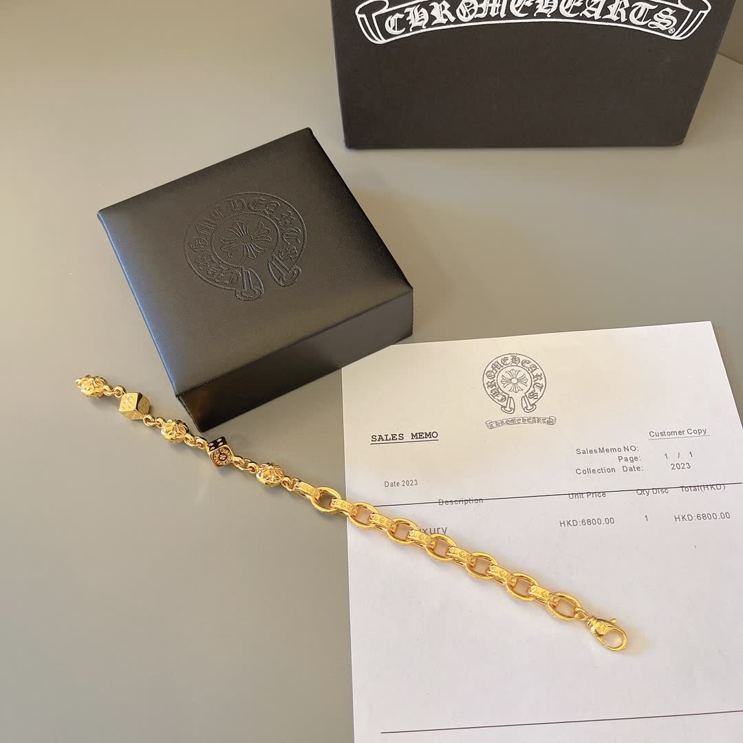 Chrome Hearts TREASURE HEIST Gold Bracelet
